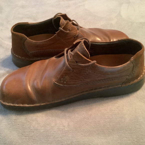 Birkenstock Men’s Brown Leather Tie Loafers Shoes Size 8 US main image 7